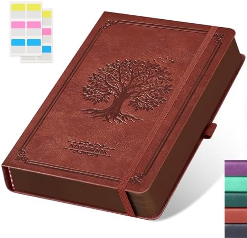Lined Journal Notebook for Women Men, 320 Pages A5 Journaling Notebook College Ruled with 100GSM Thick Paper, Hardcover Leather Notebook for Work Writing Note Taking Diary, School, 5.7'' X 8.4'' by FOCUSDAY