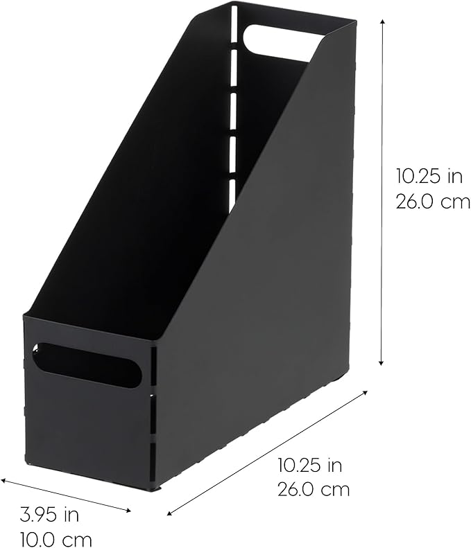 IRIS USA 6-Pack Magazine Holder Organizer, Black | Keep magazines, documents, and reading materials organized with compact desktop storage for home offices and everyday spaces - Image 2