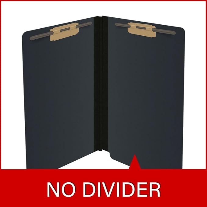 Ecom Folders End Tab Pressboard File Folders | Legal Size 25 Pt Stock with 2" Tyvek Expansion | Full Cut Tabs for Medical Charts, Legal Documents & Office Records | Black, Box of 25 - Image 8