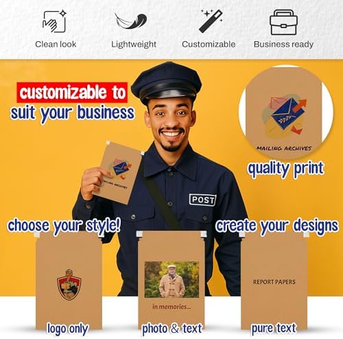 MT Products Custom Printed Mailer Envelopes with Self-Seal Tape 7" x 9" – Keeps Delicate Items Safe - Image 3