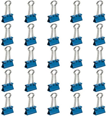 JAM PAPER Colorful Binder Clips - Small - 3/4 Inch (19 mm) - Blue Binderclips - 25/Pack - Image 2