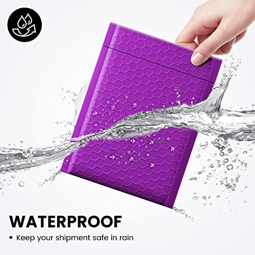 Fuxury Bubble Mailers 6x10 Inch 500 Pack Purple Padded Envelopes Bulk - Image 4