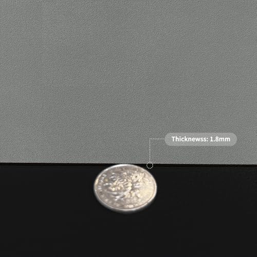 Faux Leather Table Cover,1.8mm Thick,36x60 Inch Table Protector,Table Protector For Dining Room Table,Dining Table Cover,Table Cover Protector,Protector Para Mesa De Comedor(Black+Gray,36x60) - Image 3