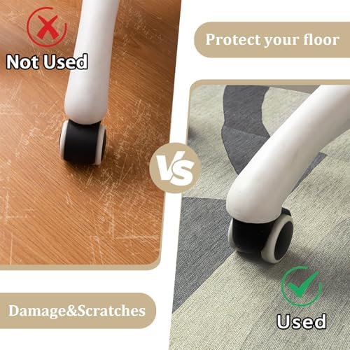 Office Chair Mat for Hardwood Floor, 48"x36" Easy Glide Computer Desk Mat Protector for Rolling Chair Under Desk Rug Nonslip Backing, Machine Wash (Modern) - Image 4