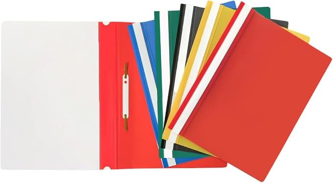 Pack of 120 Assorted Colour A4 Project Folders by Janrax by Janrax