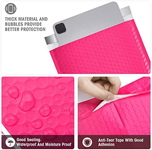 Metronic Bubble Mailers 8.5x12 Inch 25 Pack Pink Padded Envelopes Bulk #2 - Image 3