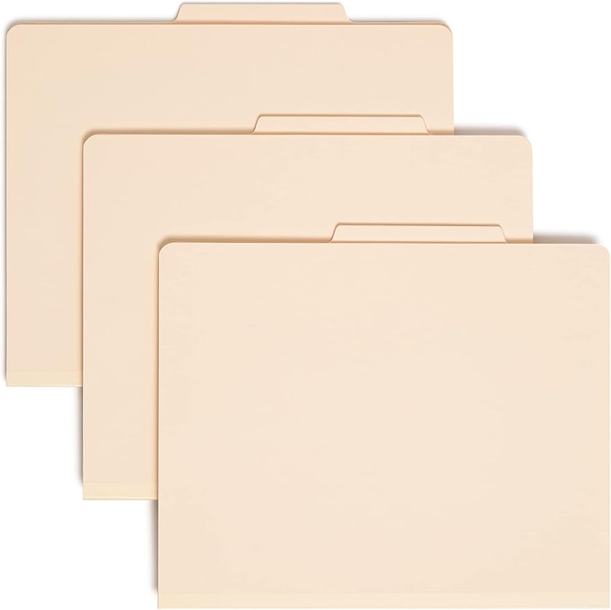 Smead Classification File Folder, 2" Expansion, 2/5-Cut Tab, Letter Size, 10 per Box (1 Divider, Manila) - Image 3