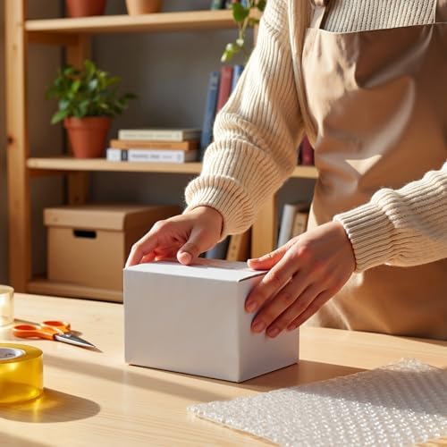 PHAREGE 40 Pack 6x4x4 in Small Shipping Boxes, All White Packaging Box - Image 4