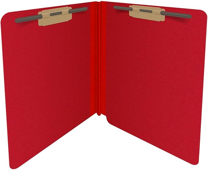 25 Pt. Pressboard Classification Folders, Full Cut End Tab, Letter Size, No Dividers, Deep Red (Box of 25) - Image 4