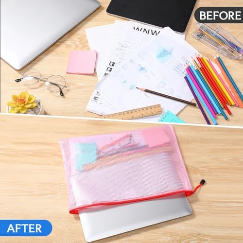 Zhehao 100 Pcs B4 Mesh Zipper Pouch Bag Bulk Mesh Pouch with Zipper - Image 4