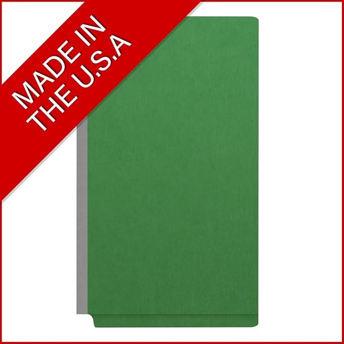 Ecom Folders Top Tab Pressboard Classification Folders | Legal Size 25 Pt Stock with 1 Divider | 2/5 Cut ROC Tab for Medical & Office Filing | 4 Filing Sections | Moss Green, Box of 10 - Image 5