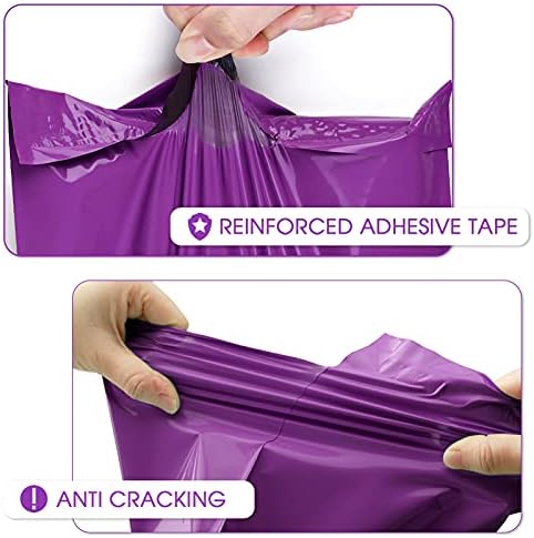 Metronic Poly Mailers 12x15.5 100 Pack Shipping Bags for Clothing, Purple - Image 3