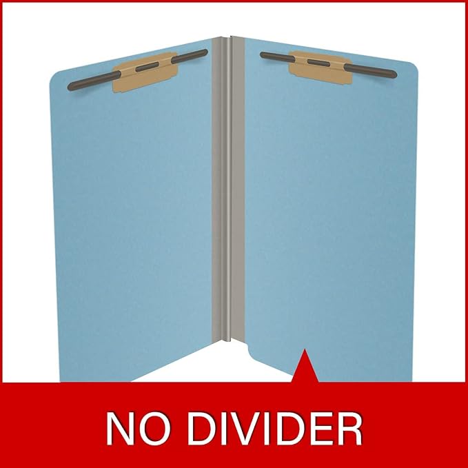 Ecom Folders End Tab Pressboard File Folders | Legal Size 25 Pt Stock with 2" Tyvek Expansion | Full Cut Tabs for Medical Charts, Legal Documents & Office Records | Light Blue, Box of 25 - Image 8