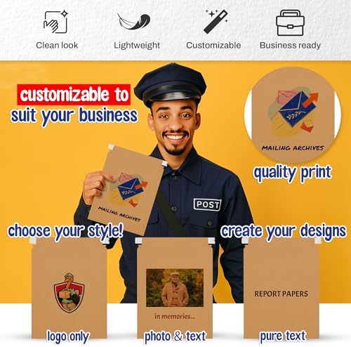 MT Products Custom Printed Mailer Envelopes with Self-Seal Tape 9.75" x 12.25" – Keeps Delicate Items Safe - Image 3