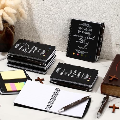 Kosiz 100 Pcs/ 50 Set Christian Gift Bulk, Bible Verse Bamboo, Black - Image 4