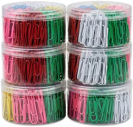 Colored Jumbo Paper Clips, 300pcs 2 Inch (50 mm) Paper Clip Paperclips Colorful Clips for Paperwork Ideal for Home, School and Office Use Colored (Colorful, 2 Inch (Pack of 6)) by ZYFOFFICE