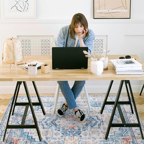 chakme Office Chair Mat for Hardwood Floor, 72"x48" Easy Glide Computer Desk Mat Protector for Rolling Chair Under Desk Rug Nonslip Backing, Machine Wash, (Boho) - Image 2