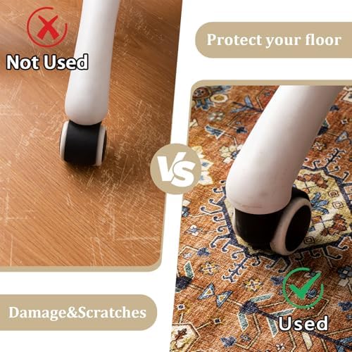 Office Chair Mat for Hardwood Floor, 72"x48" Easy Glide Computer Desk Mat Protector for Rolling Chair Under Desk Rug Nonslip Backing, Machine Wash, (Modern) - Image 4