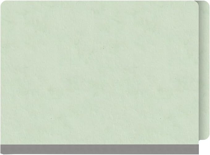 End Tab Pressboard Folders, Letter Size, 2" exp, Fasteners Pos #1 & #3, Pale Green (Box of 25) - Image 3