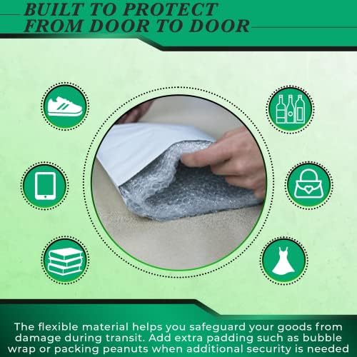 100 Pack Secure Seal White Poly Mailers - Safe Shipping With 4x6 Bags - E-Commerce Self Sealing 2 Mil Poly Envelopes for Shipping - Image 5