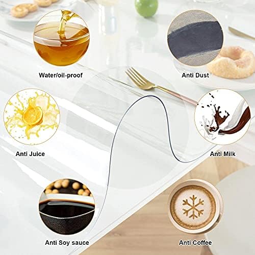 LovePads Clear Table Cover Protector 44 x 60 Inch, 1.5mm Thick Plastic Mat - Image 6