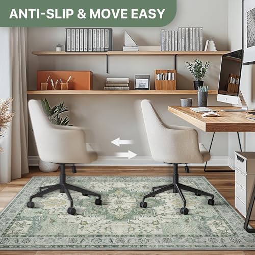 48"x60" Office Chair Mat for Hardwood Floor, Non-Slip Washable Green - Image 5