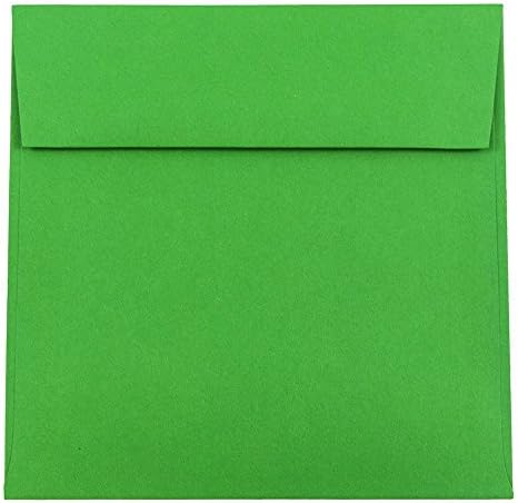 JAM PAPER 6.5 x 6.5 Square Colored Invitation Envelopes - Green Recycled - Bulk 250/Box by JAMPaper