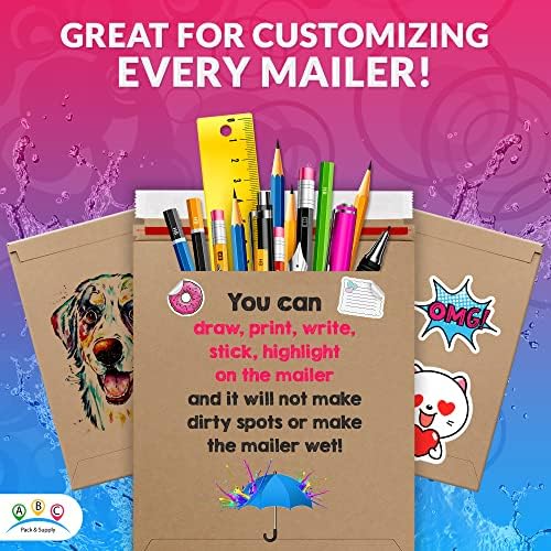 ABC PACK & SUPPLY Rigid Mailers 9.75 x 12.25 Inch, Brown Cardboard Envelopes, Self Seal Tear Strip, 550 GSM Paperboard, Stay Flat Design, Pack of 25 - Image 5