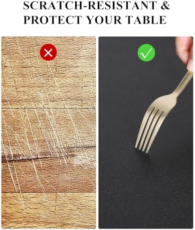 Black Plastic Table Cover Protector, 42" x 72" PVC Desk Pad Mat - Image 4