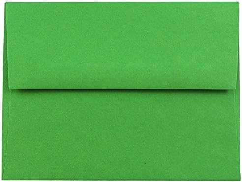 JAM PAPER A2 Colored Invitation Envelopes - 4 3/8 x 5 3/4 - Green Recycled - Bulk 250/Box by JAMPaper