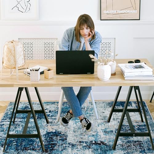 Office Chair Mat for Hardwood Floor, 72"x48" Easy Glide Computer Chair Mat Protector for Rolling Chair Under Desk Rug Nonslip Backing, Machine Wash - Image 2