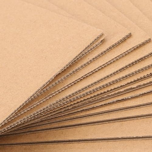 HOZEON 80 Pack Corrugated Cardboard Sheets 8.5 x 11 x 1/8 Inches, Premium and Thickened Cardboard Sheets, Brown Corrugated Cardboard Sheets for Packing, Mailing, DIY Crafts - Image 7