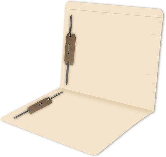 Top Tab Manila File Folders, Doctor Stuff, Reinforced Folder with Tab on Top, Full Cut, Two 2" Bonded Fastener on Inside Front and Back, 14 pt Manila Stock, Box of 50 by DoctorStuff