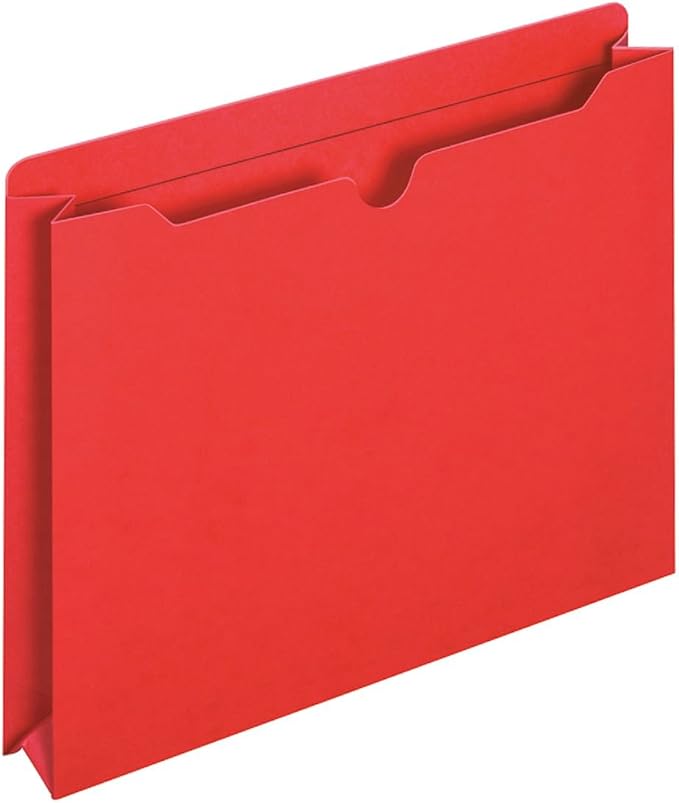 Globe-Weis/Pendaflex File Jackets, 2-Inch Expansion, Letter Size, Red, 50 Jackets per Pack (B3043DTRED) by TOPSProducts