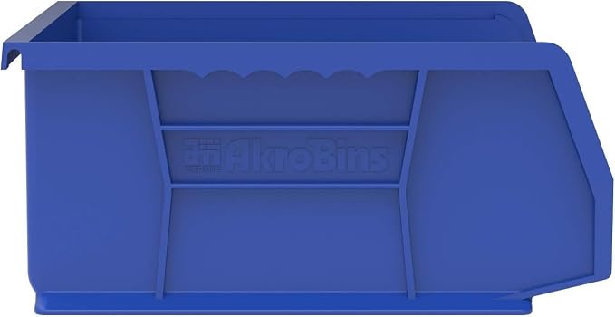 Akro-Mils 30255 AkroBins Plastic Storage Bins, 11"x16"x5", Blue, 6-Pack | Space-Saving Stackable Bins for Garage, Pantry, Craft Organization - Image 13