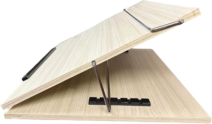 Wooden Laptop Stand Desk Organizer for Writing/Sketching/Reading Table Top Premium Wooden Desk Organizer Small Size (12 * 16 inches) with Height Adjustable (Make in India) - Image 6