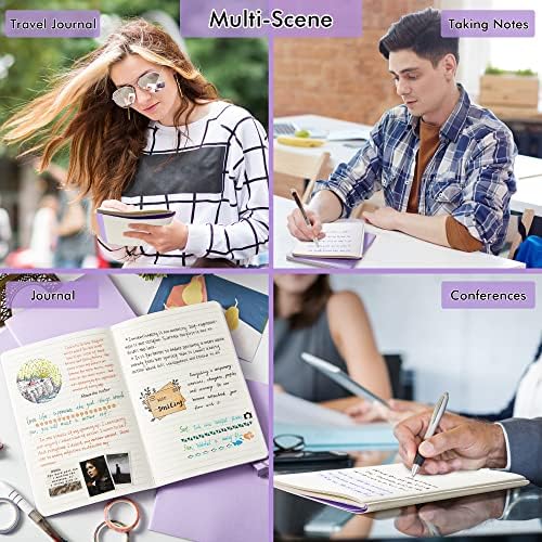 feela 36 Pack Soft Cover Journal Bulk, Lined Blank Travel Journal for Women Men Writing, Notebooks College Ruled for Work, Note Taking Notebook School Business Supplies, 8.2” x 5.5”, A5, Light Purple - Image 6