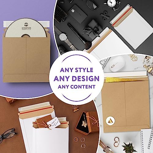 APQ Supply Natural Brown Rigid Mailers, 13 x 18 Inch. Pack of 100 Cardboard Envelopes for Photos, Documents. Sturdy Stay Flat Mailers with Self-Seal Closure. Hard Rigid Shipping Envelopes - Image 6