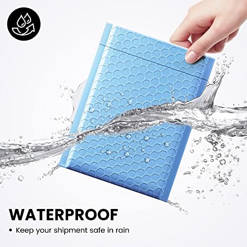 Fuxury 100Pcs Bubble Mailers 6x10" Light Blue Shipping Padded Envelopes - Image 4