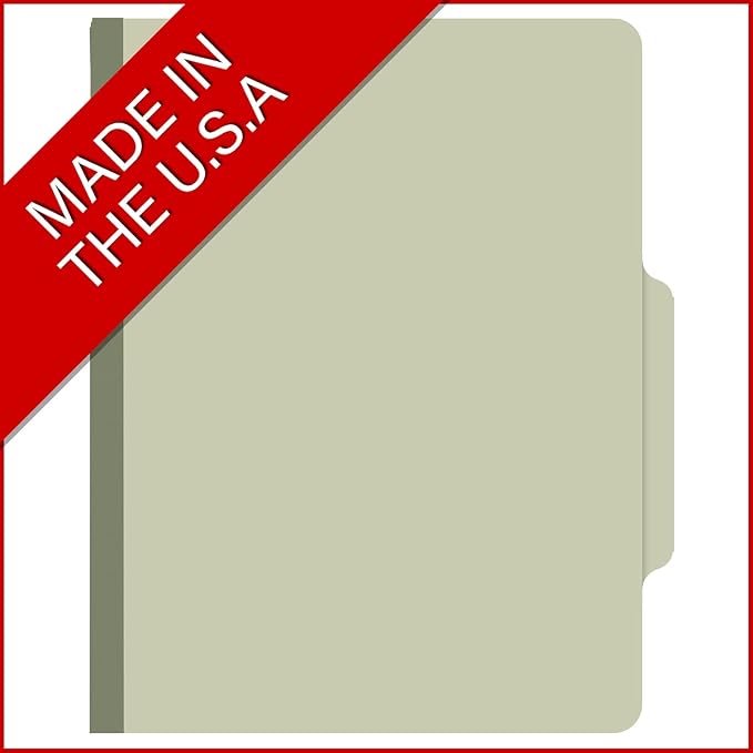 25 Pt. Pressboard Classification Folders, 2/5 Cut ROC Top Tab, Letter Size, No Dividers, Light Green (Box of 25) - Image 5