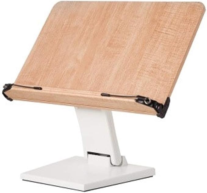 EYELEVEL Wooden Book Stand Reading Rest Bookrest Cookbook Laptop Holder for Textbook Music Score Desk Laptop Height Adjustable 270° Angle Adjustable with withmolly USB led Book Light - Image 2