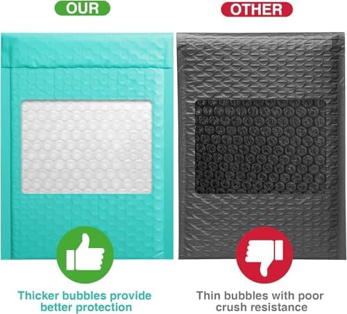 Metronic Bubble Mailers 4x8 Inch 4000 Pack Teal Waterproof Bubble Mailer - Image 4