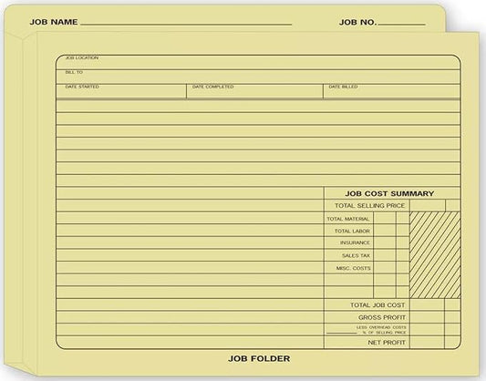 Expandable Job Folder, 12" x 10", 50 Folders by EGPChecks