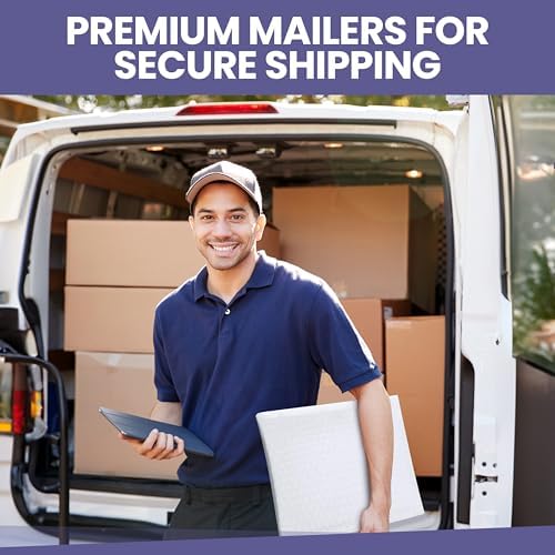 White Poly Bubble Mailers 14.50x20 Inch #7 | Self Seal Large Padded Envelopes | Air Cushioned Bubble Mailer | Usable Size 14.25x19 Inch | Waterproof Lightweight Mailing Shipping Bags | 15 Pack - Image 7
