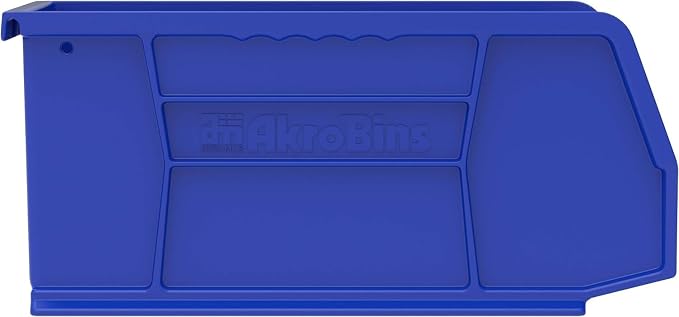 Akro-Mils 30230 AkroBins Plastic Storage Bins, Space-Saving Stackable Bins for Garage, Pantry, Craft Organization, 10.5 "L x 5.5 "W x 5"H, Blue, 12-Pack | Space-Saving Stackable Bins for Garage, Pantry, Craft Organization - Image 7