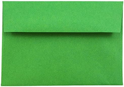 JAM PAPER 4Bar A1 Colored Invitation Envelopes - 3 5/8 x 5 1/8 - Green Recycled - Bulk 250/Box by JAMPaper