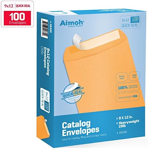 Aimoh 9x12 Self-Seal Brown Mailing Envelopes, Manilla Envelopes, 28lb 100ct - Image 7