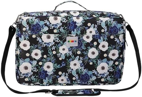 JAKAGO 480 Slots Colored Pencil Case Extra Large Capacity Pen Holder for Artist Painter Zipper Organizer Bag for Marker Highlighter Storage Case for Office Sketch Travel Supplies (Anemone) by JAKAGO