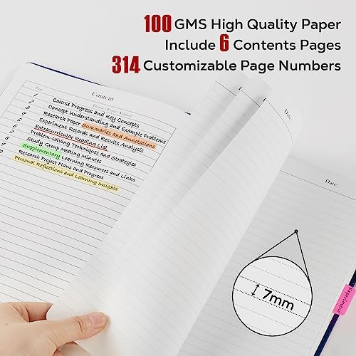 Thick Notebook Journals for Writing, Hardcover College Ruled Notebook Lined Journal for School Office Women and Men Work Organization, B5, 7.1'' X 10'', Burgundy, 320 Pages - Image 4