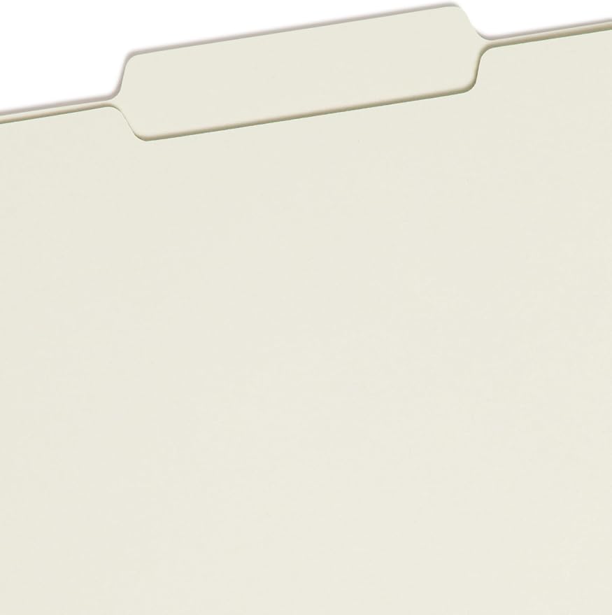 Smead Pressboard Fastener File Folder with SafeSHIELD Fasteners, 2 Fasteners, 2/5-Cut Tab Right of Center Position, Guide Height, 1" Expansion, Legal Size, Gray/Green, 25 per Box (19980) - Image 3